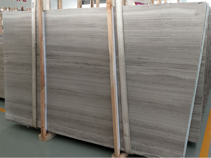 White woodvein marble